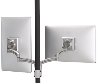 K2 POLE MNT DUAL DISP DUAL 2L ARMS, SLV